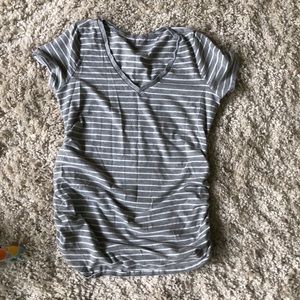 Grey and White Maternity Tee